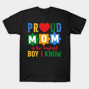 proud mom Of The Autism Awareness Gift For Women Mother day T-Shirt